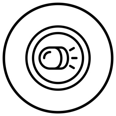 Far Işığı Vektör Simgesi Tasarım İllüstrasyonu