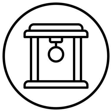 Torii Kapı Vektör Simgesi Tasarım İllüstrasyonu