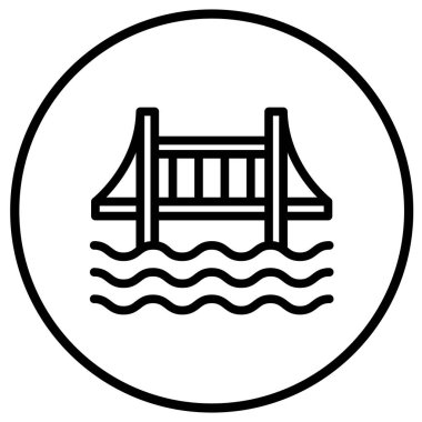 Köprü Vektörü Simgesi Tasarım İllüstrasyonu