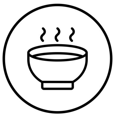 Bowl Vektör Simgesi Tasarım İllüstrasyonu