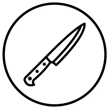 Bıçak Vektörü Simgesi Tasarım İllüstrasyonu