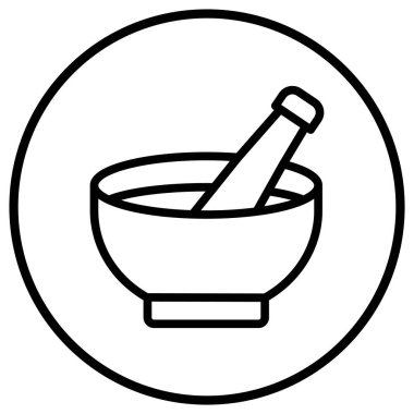 Havan Vektörü Simgesi Tasarım İllüstrasyonu