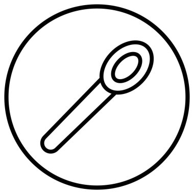 Kaşık Vektörü Simgesi Tasarım İllüstrasyonu