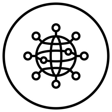 Ağ Vektörü Simgesi Tasarım İllüstrasyonu