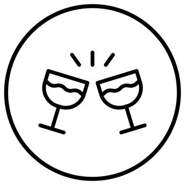 Cam Vektör Simgesi Tasarım İllüstrasyonu