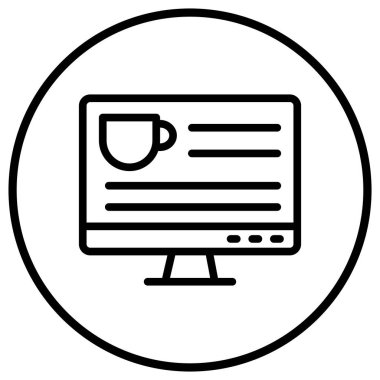 Çevrimiçi alışveriş vektörü Simge Tasarım İllüstrasyonu