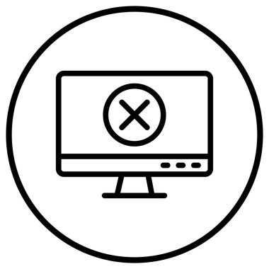 Yasaklama Vektörü Simgesi Tasarım İllüstrasyonu