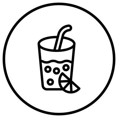 Limonata Vektör Simgesi Tasarım İllüstrasyonu