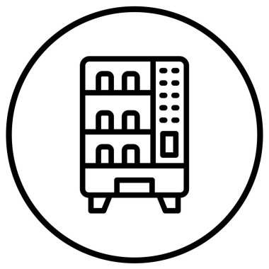 Satış Makinesi Vektör Simgesi Tasarım İllüstrasyonu