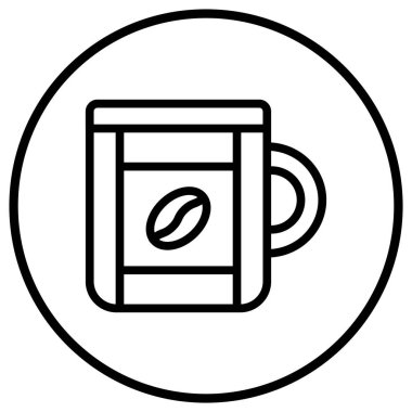 Mocha Vektör Simgesi Tasarım İllüstrasyonu