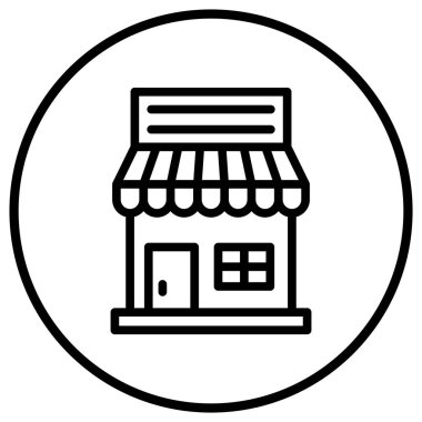 Cafe Vektör Simgesi Tasarım İllüstrasyonu