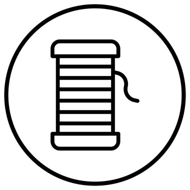 İplik Vektörü Simgesi Tasarım İllüstrasyonu