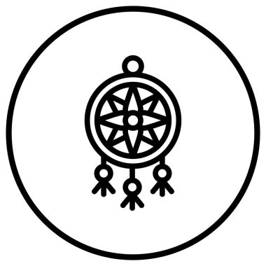 Rüya Yakalayıcı Vektör Simgesi Tasarım İllüstrasyonu