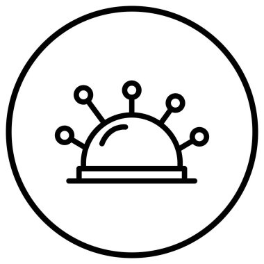 İğnelik Vektör Simgesi Tasarım İllüstrasyonu