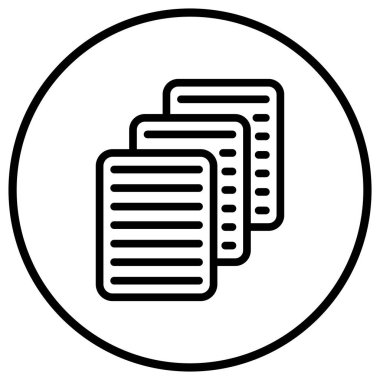 Kağıt Vektörü Simgesi Tasarım İllüstrasyonu