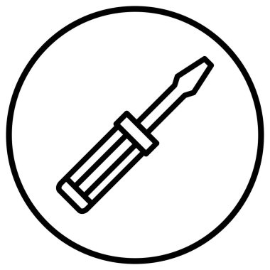 Tornavida Vektör Simgesi Tasarım İllüstrasyonu