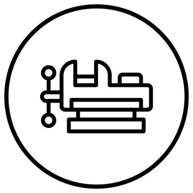 Vise Vektör Simgesi Tasarım İllüstrasyonu