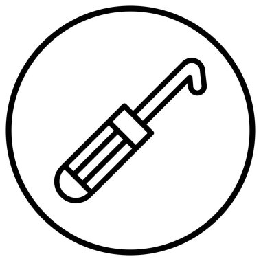 Tığ işi Vektör Simgesi Tasarım İllüstrasyonu