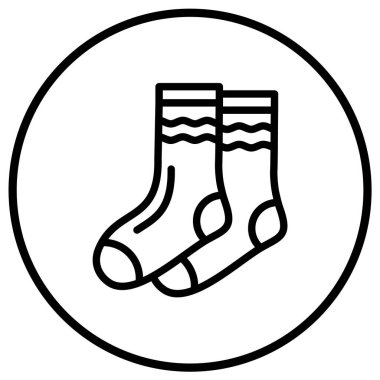 Çorap Vektörü Simgesi Tasarım İllüstrasyonu