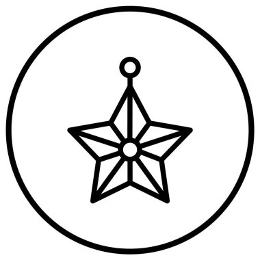 Yıldız Vektörü Simgesi Tasarım İllüstrasyonu