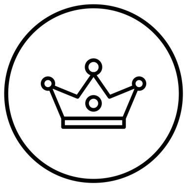 Crown Vektör Simgesi Tasarım İllüstrasyonu