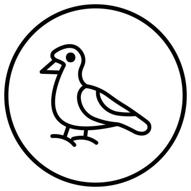 Martı Vektör Simgesi Tasarım İllüstrasyonu