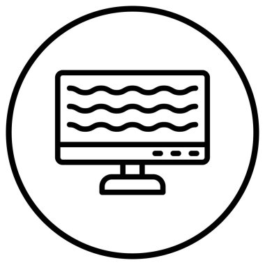 Bilgisayar Vektörü Simgesi Tasarım İllüstrasyonu