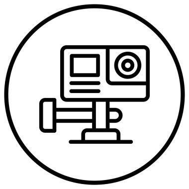 Eylem Kamerası Vektör Simgesi Tasarım İllüstrasyonu