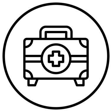 İlk Yardım Kiti Vektör Simgesi Tasarım İllüstrasyonu