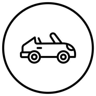 Araba Vektörü Simgesi Tasarım İllüstrasyonu