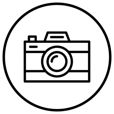 Kamera Vektörü Simgesi Tasarım İllüstrasyonu