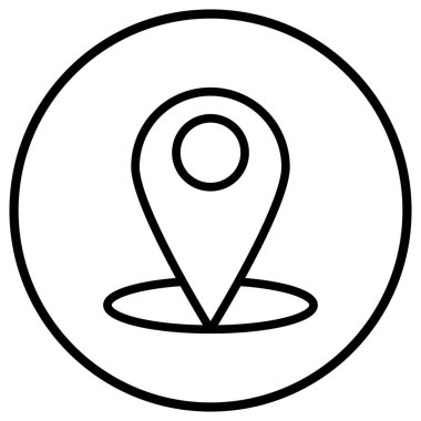 Pin Vektör Simgesi Tasarım Çizimi