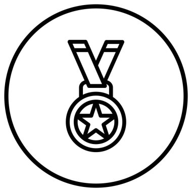 Madalya vektör tasarım illüstrasyonu