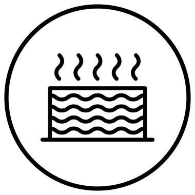 Sıcak Su Vektörü Simgesi Tasarım Çizimi