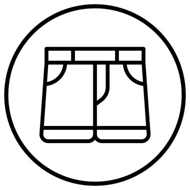 Kısa Vektör Simgesi Tasarım İllüstrasyonu