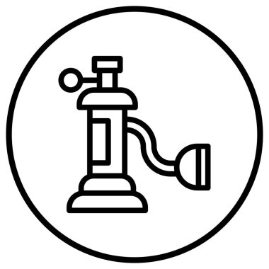 Oksijen Tankı Vektör Simgesi Tasarım İllüstrasyonu