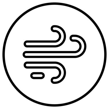 Rüzgâr vektör simgesi tasarımı çizimi