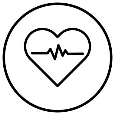 Kalp Vektörü Simgesi Tasarım İllüstrasyonu