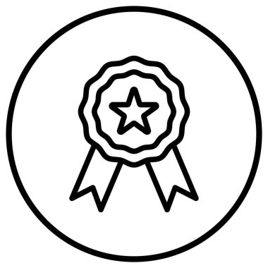 Rozet Vektörü Simgesi Tasarımı İllüstrasyonu