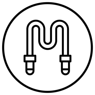 İp Vektörü Simgesi Tasarımı Çizimi