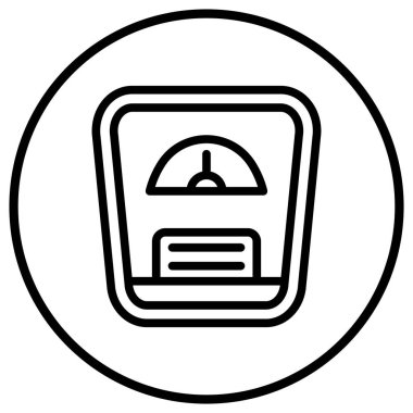 Ağırlık Vektörü Simgesi Tasarım İllüstrasyonu