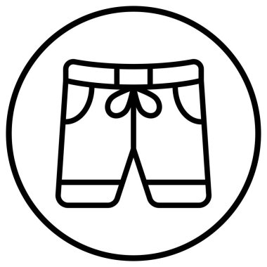 Kısa Vektör Simgesi Tasarım İllüstrasyonu