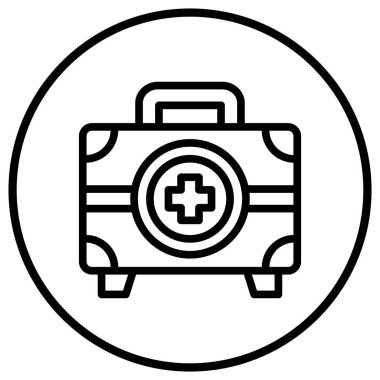 Tıbbi Kutu Vektörü Simge Tasarımı İllüstrasyonu