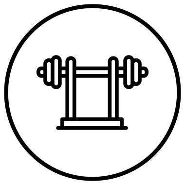 Ağırlık Kaldırma Vektörü Simgesi Tasarım İllüstrasyonu