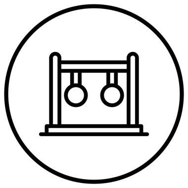 Jimnastik Vektör Simgesi Tasarım İllüstrasyonu