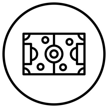 Futbol Sahası Vektör Simgesi Tasarım İllüstrasyonu