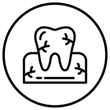 Diş Ağrısı Vektör Simgesi Tasarım İllüstrasyonu