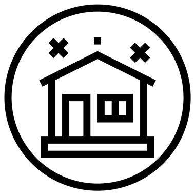 Temiz Ev Vektör Simgesi Tasarım İllüstrasyonu