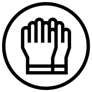 Lastik Eldiven Vektör Simgesi Tasarım İllüstrasyonu