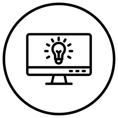 Fikir Vektörü Simgesi Tasarım İllüstrasyonu